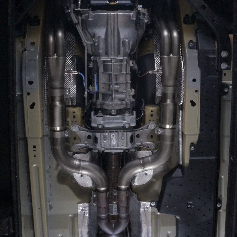 Collecteurs d'échappement Ford GT350 2015+ en acier inoxydable, primaires de 1-7/8 po, catalyseurs à haut débit, collecteurs de 3 po