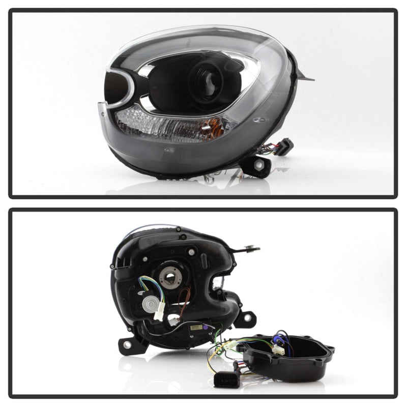 Phares Spyder Mini Cooper Countryman 11-15 - Modèle halogène uniquement - Noir PRO-YD-MCO11-DRL-BK