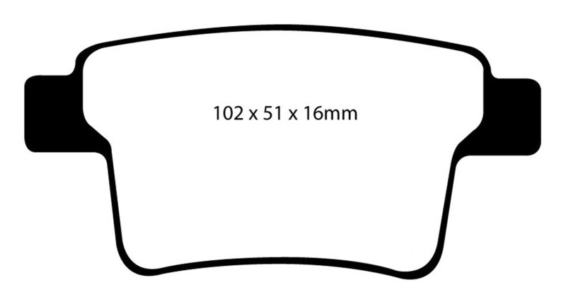 Plaquettes de frein arrière EBC 04-07 Ford Five Hundred 3.0 Yellowstuff