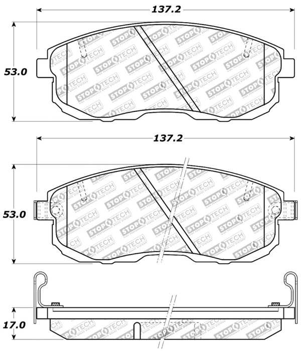 Plaquettes de frein avant StopTech Performance 02-05 350z / 03-04 G35 / 03-05 G35X