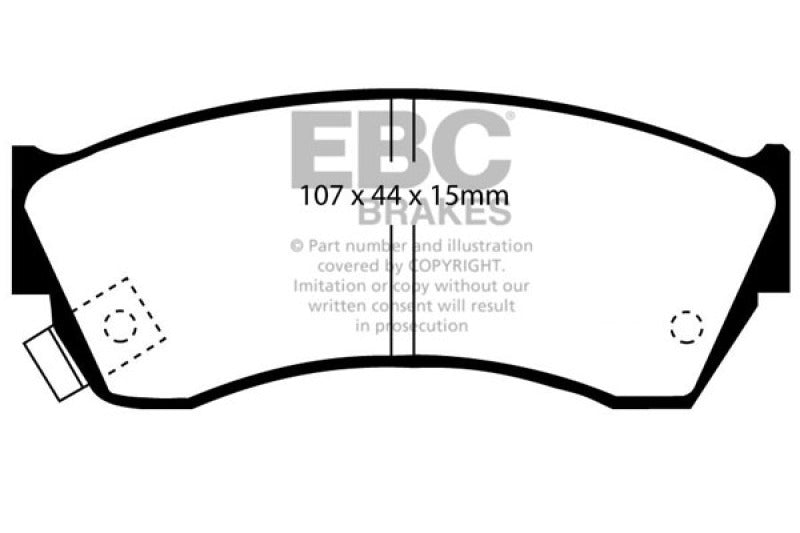 Plaquettes de frein avant EBC 97-01 Chevrolet Metro 1.3 Greenstuff