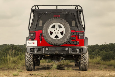 Pare-chocs arrière Rugged Ridge Spartacus noir pour Jeep Wrangler 07-18