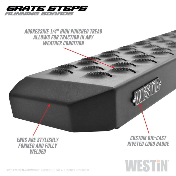 Marchepieds Westin Grate Steps 79 po – Noir texturé