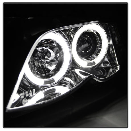 Phares de projecteur Spyder BMW E46 Série 3 02-05 4DR 1 pièce LED Halo Chrm PRO-YD-BMWE4602-4D-AM-C