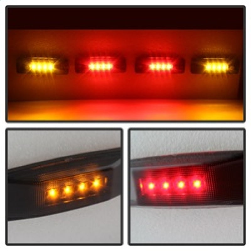 xTune Dodge Ram 94-02 Dually 2 Red LED+2 Amber LED Fender Lights 4pcs Smoke ACC-LED-DR94-FE-SM