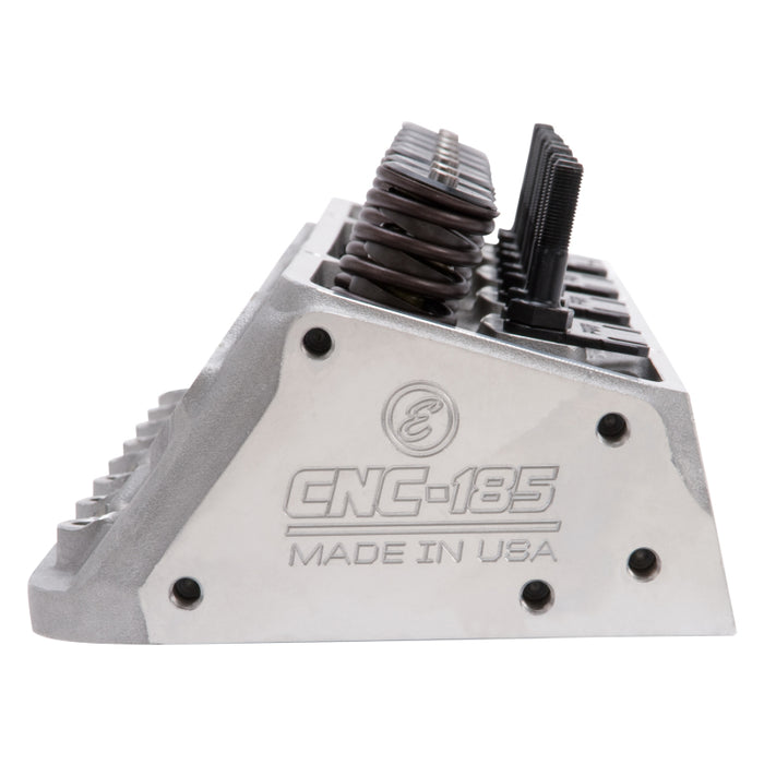 Culasse Edelbrock SBC E-Cnc 185 64cc Bouchon droit pour came à rouleaux hydrauliques complète