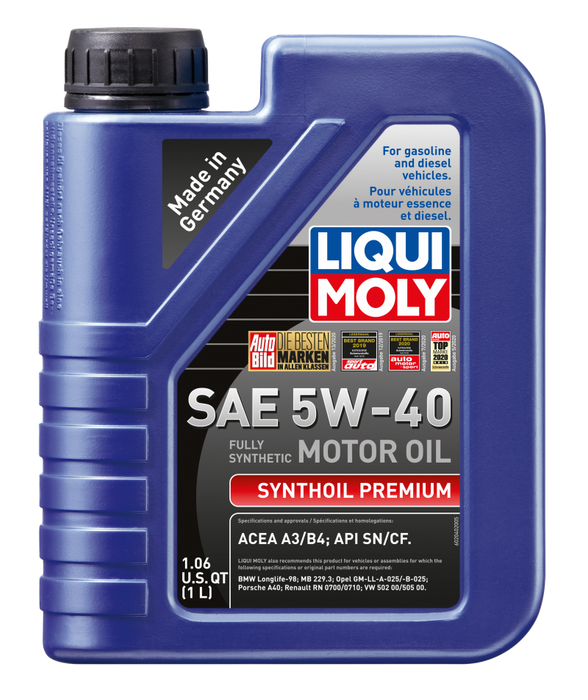 Huile moteur LIQUI MOLY Synthoil Premium SAE 5W40 1L