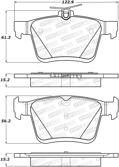 Plaquettes de frein arrière sport hautes performances StopTech pour Acura TSX 2014