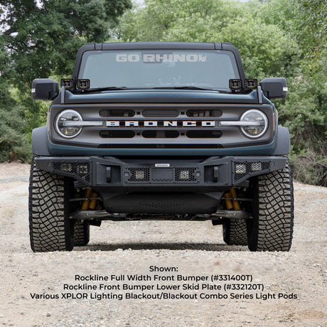 Plaque de protection inférieure du pare-chocs avant Go Rhino 21-24 Ford Bronco (sauf Sport) Rockline