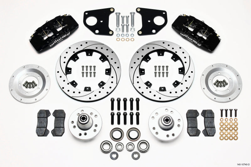 Kit de moyeu avant Wilwood Dynapro 6 12,19 pouces percé 62-72 CDP B &amp; E Body-Drum