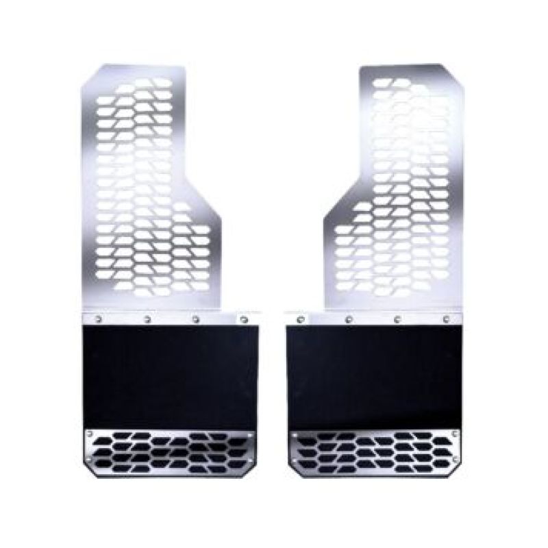 Putco 15-19 Chevy Silv/Sierra HD Dually (avant) - Ensemble de 2 Mud Skins - SS poli avec bouclier hexagonal