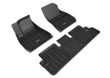 3D MAXpider 2018-2019 Tesla Model 3 Kagu 1st Row Floormat - Black 3D MAXpider