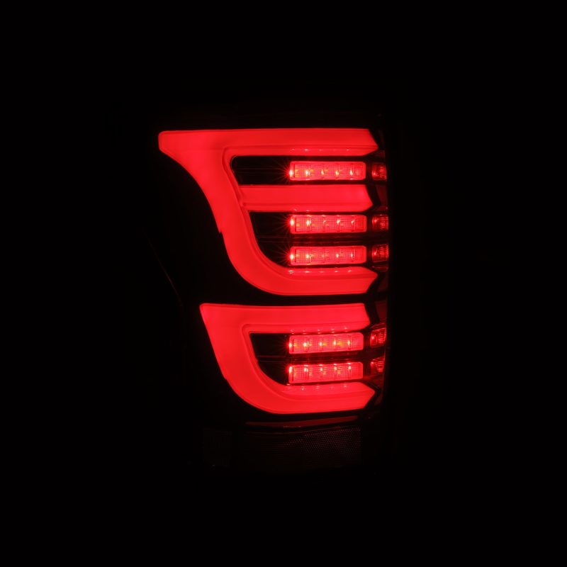 Feux arrière à LED AlphaRex 07-13 Toyota Tundra LUXX-Series Noir-Rouge
