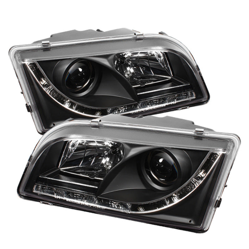 Phares de projecteur Spyder Volvo S40 97-03 DRL Noir Haut H1 Bas H1 PRO-YD-VOS4097-DRL-BK