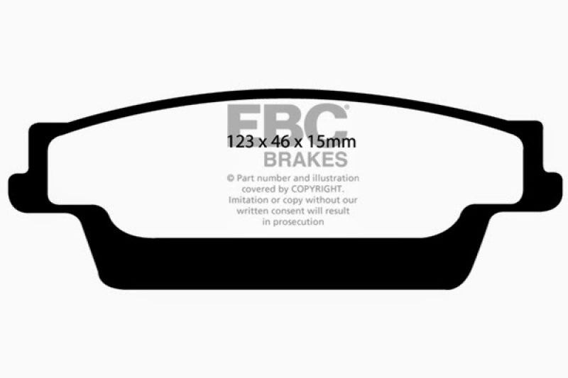 Plaquettes de frein arrière Redstuff EBC 06-07 Cadillac CTS 2.8 (suspension sportive)