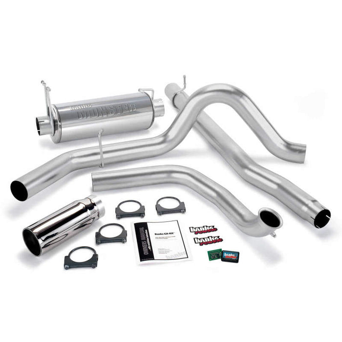 Banks Power 99 Ford 7.3L Truck w/Cat Conv Git-Kit - SS Single Exhaust w/ Chrome Tip