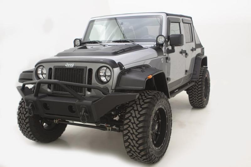 Kit combiné pare-vent et déflecteur Aeroskin AVS 07-18 pour Jeep Wrangler Unlimited - Noir mat