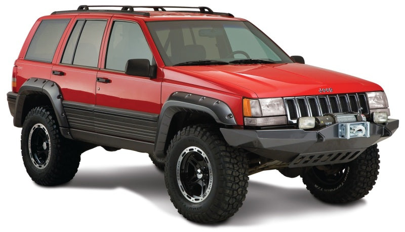 Élargisseurs de style découpé Bushwacker 93-98 Jeep Grand Cherokee 4 pièces - Noir