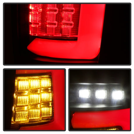 Jeep Grand Cherokee Spyder 99-04 - Feux arrière à LED avec barre lumineuse - Noir - ALT-YD-JGC99V3-BK