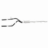 Cat-Back MagnaFlow SYS 3,5 pouces à embouts arrière divisés doubles noirs 10-13 Chevy Silverado / GMC Sierra 5,3 L