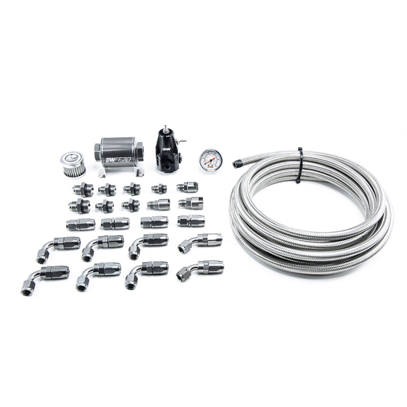 Kit de plomberie de retour de module de pompe DeatschWerks 01-15 Honda Civic DW400 avec conduites de carburant CPE