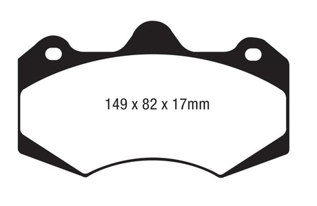 Étrier de frein EBC AP Racing CP7040 Plaquettes de frein Yellowstuff