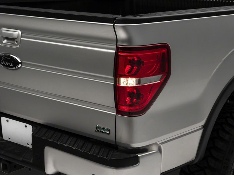 Feux arrière Raxiom 09-14 Ford F-150 Styleside - Boîtier chromé - Lentille rouge/transparente