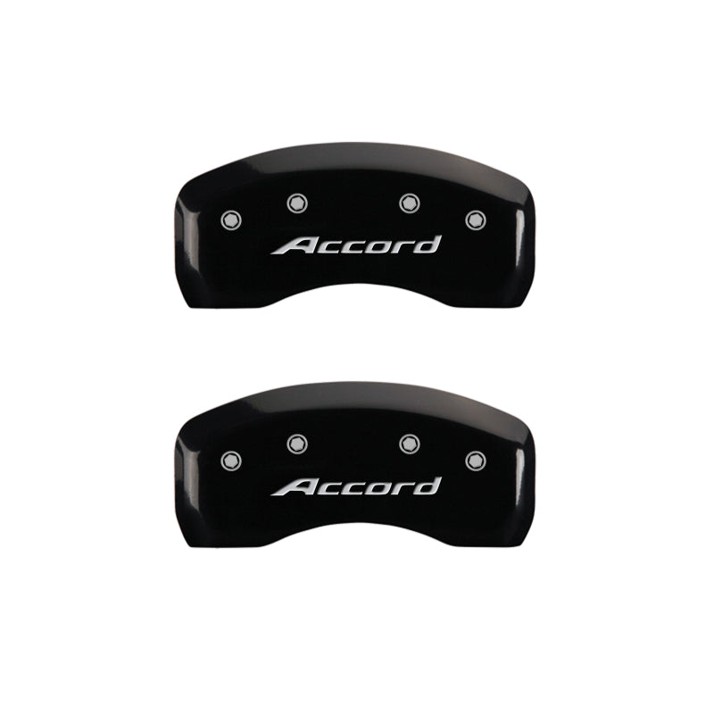 Couvre-étriers MGP 4 gravés avant Accord gravés arrière Accord finition noire argent ch