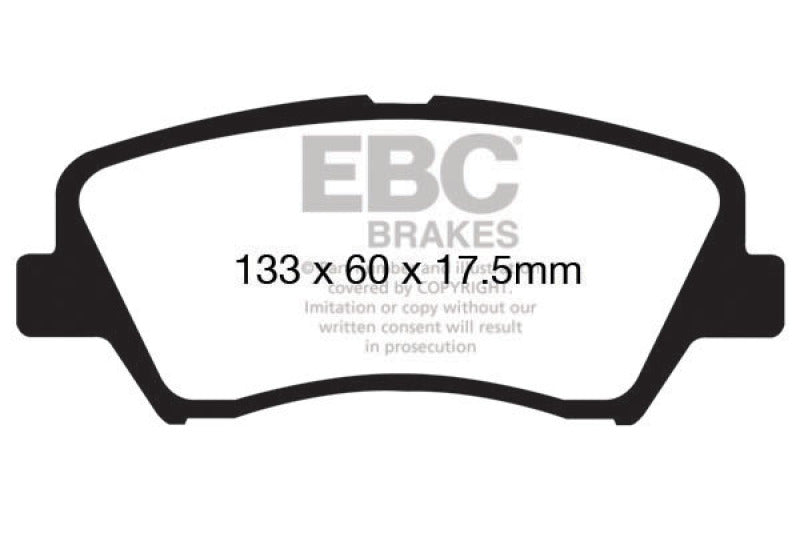 Plaquettes de frein avant EBC 13+ Hyundai Elantra 1.8 Greenstuff