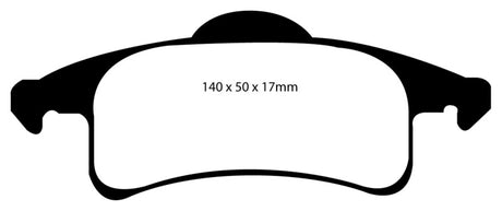 Plaquettes de frein arrière EBC Greenstuff pour Jeep Grand Cherokee 4.0 (ATE) 99-02