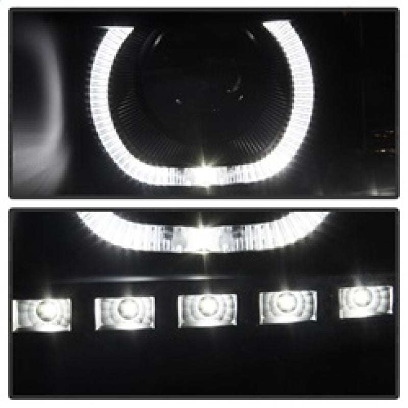 Phares de projecteur à LED Xtune Chevy Silverado 1500/2500/3500 07-13 Noir PRO-JH-CSIL07-CFB-BK