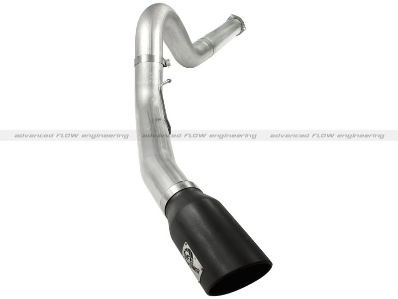 Système d'échappement arrière en acier aluminisé DPF aFe Atlas 5 pouces pour camions diesel Ford 11-14 v8-6,7 L td wrinkled blk tip