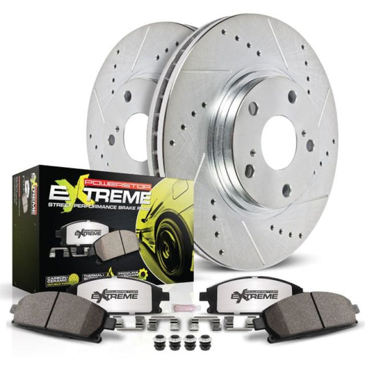 Power Stop 12-16 Tesla Model S Rear Z26 Street Warrior Brake Kit