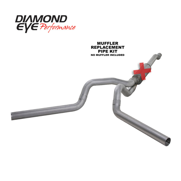 KIT Diamond Eye 4 po CB MFLR TUYAU DE RÉPARATION DOUBLE AL : 03-07 FORD 6.0L F250/F350