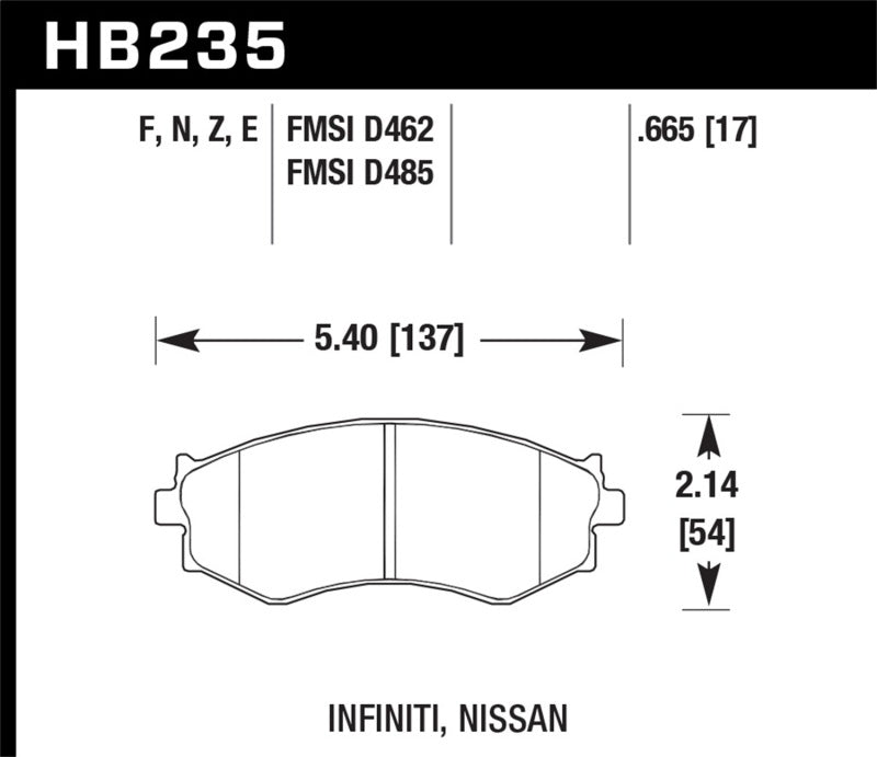 Plaquettes de frein avant Hawk 91-96 Infiniti G20/Nissan 240SX/Sentra HPS Street