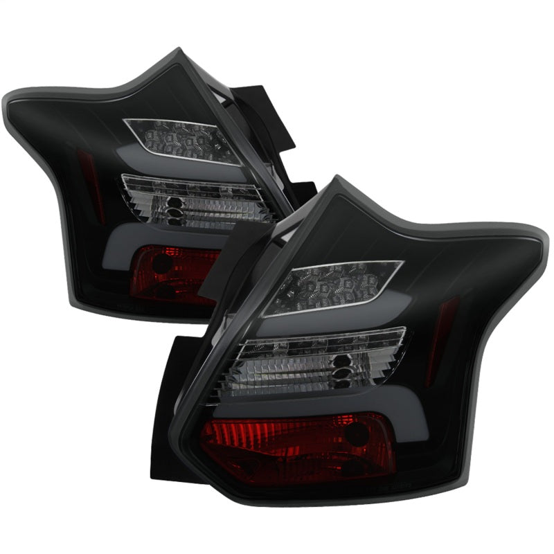 Feux arrière à LED Spyder 12-14 Ford Focus 5DR - Fumée noire (ALT-YD-FF12-LED-BSM)