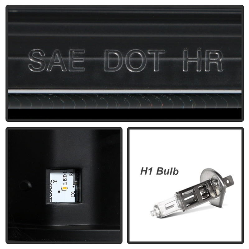 Projecteur LED Spyder 05-07 Ford F250/350/450 Super Duty Noir PRO-YD-FS05V2PL-BK