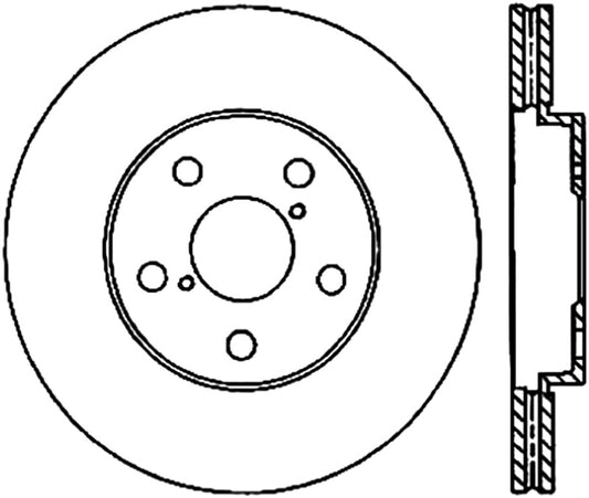 StopTech Power Slot 14-16 Lexus IS300/IS350 Front Left Slotted Cryo Rotor - Canada Spec