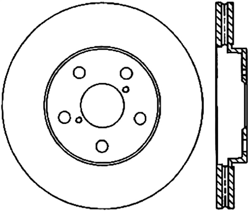 Rotor cryogénique fendu avant gauche StopTech Power Slot 14-16 Lexus IS300/IS350 - Spécifications Canada
