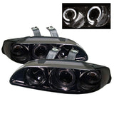 Spyder Honda Civic 92-95 2/3DR 1PC Projector LED Halo Amber Reflector Smke PRO-YD-HC921P-23D-AM-SMC