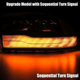 Phares à LED AlphaRex 09-18 Dodge Ram 1500HD LUXX Projecteur Plnk Style Noir avec Lumière Activée/Signal Seq/DRL