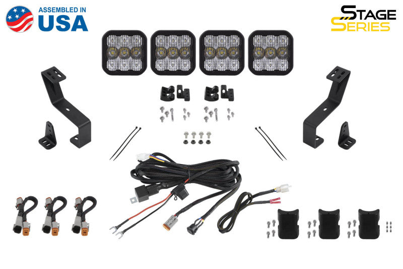 Kit de barre lumineuse CrossLink pour calandre SS5 de Diode Dynamics pour Ram 2019 à aujourd'hui - Combo Pro jaune