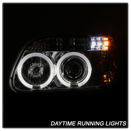 Phares de projecteur Spyder Ford Explorer 95-01 1PC LED Halo Chrm PRO-YD-FEXP95-HL-1PC-C