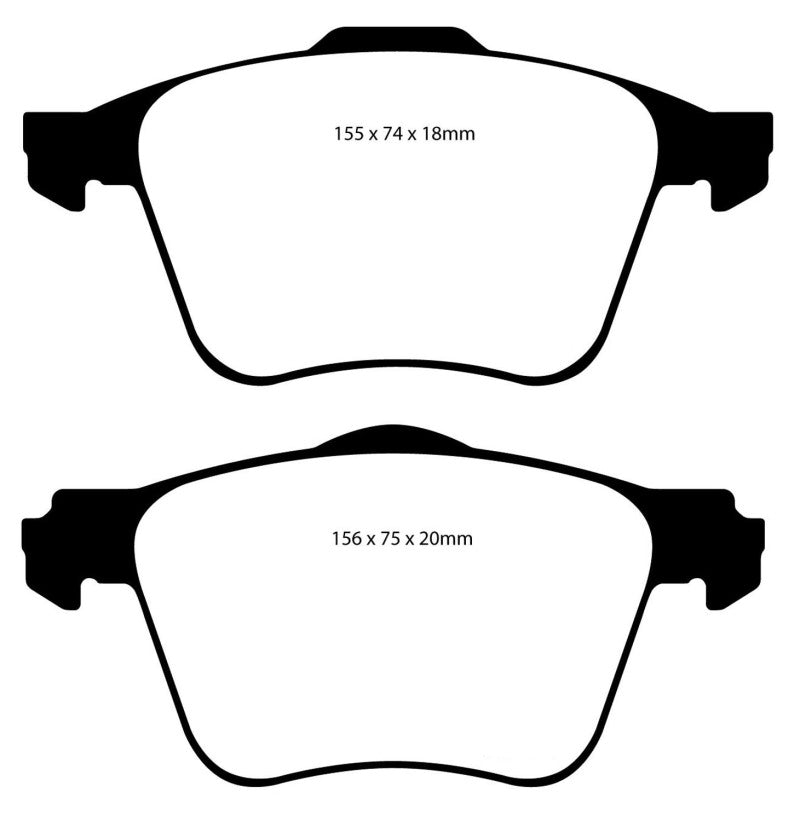 Plaquettes de frein avant Ultimax2 EBC 11+ Volvo S60 2.5 Turbo T5 (disques avant 315 mm)