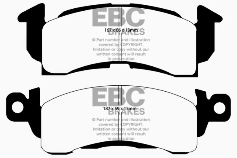 Plaquettes de frein avant EBC 73-74 Buick Apollo 4.1 Bluestuff