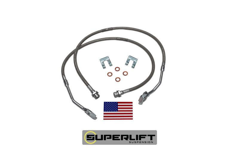 Superlift 79-86 GM Pickup/Blazer/Suburban avec kit de levage 8-12 pouces (paire) Flexibles de frein pare-balles