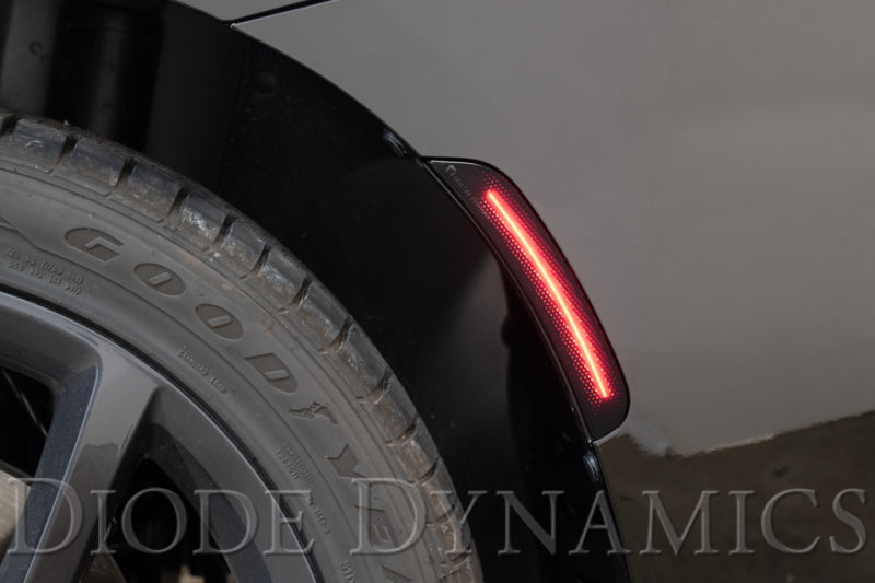 Feux de position latéraux à LED Diode Dynamics 15-21 Dodge Charger - Rouge ambre (ensemble)