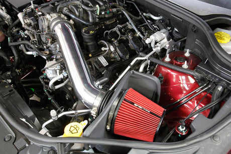 Kit d'admission d'air pour Jeep Grand Cherokee V6-3.6LF/I Spectre 16-18 - Poli avec filtre rouge