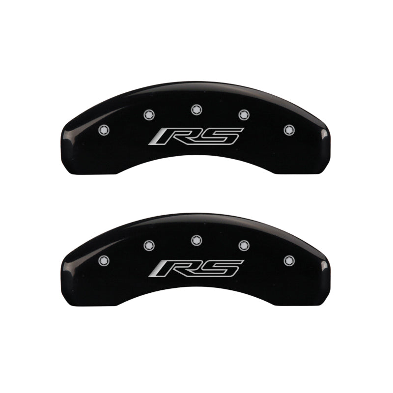 MGP 4 Caliper Covers Engraved Front & Rear Gen 5/RS Black finish silver ch