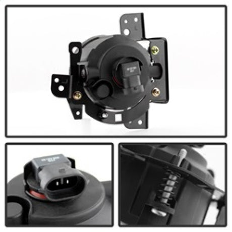 Feux antibrouillard OEM Spyder Mitsubishi Mirage 2014+ avec interrupteur transparent FL-MM2014-C